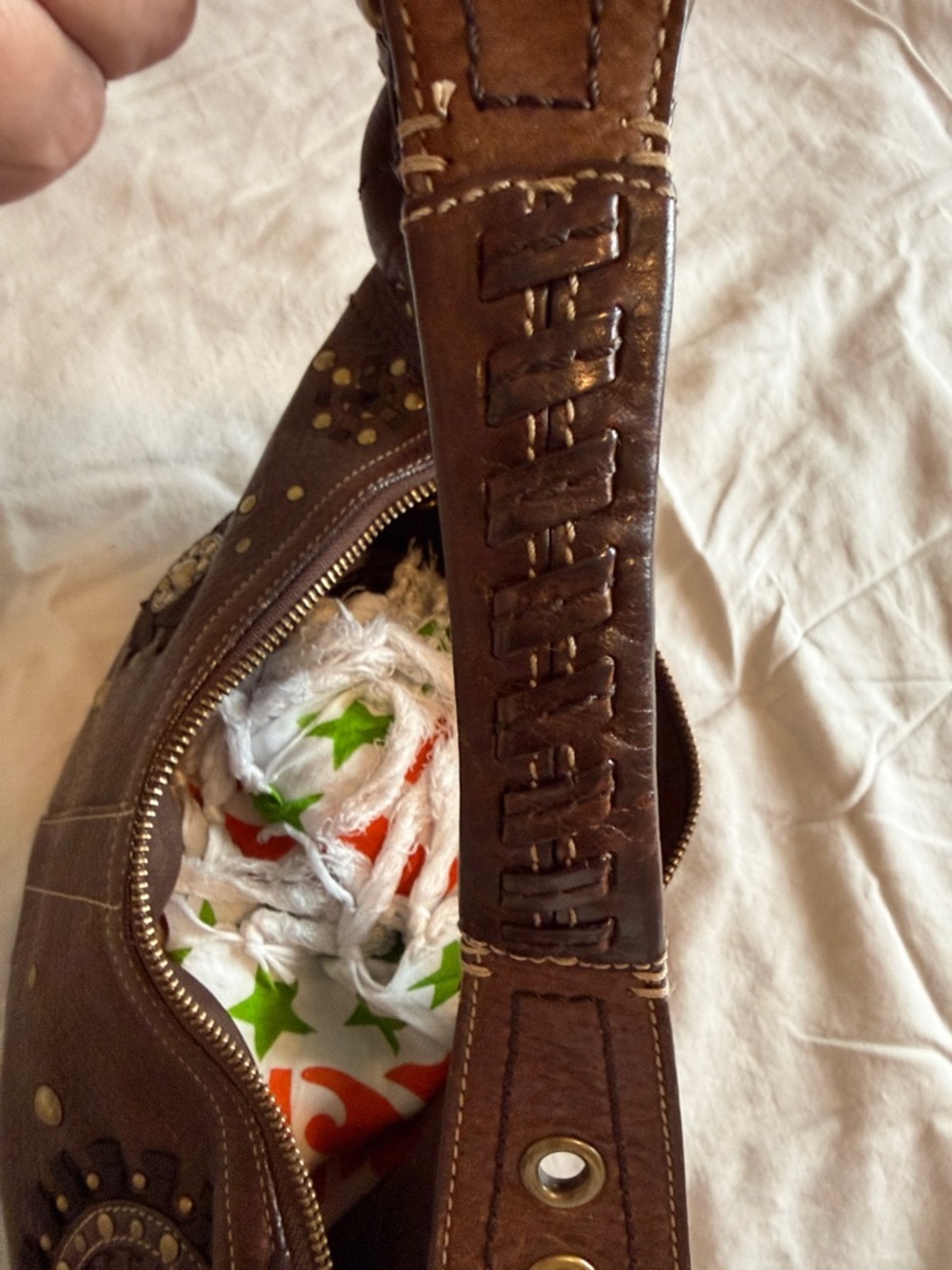Vintage Y2K Authentic Coach SoHo Boho Studded Leather Hobo Bag - Picture 10 of 16